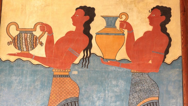 Image of ancient Greek people bearing urns