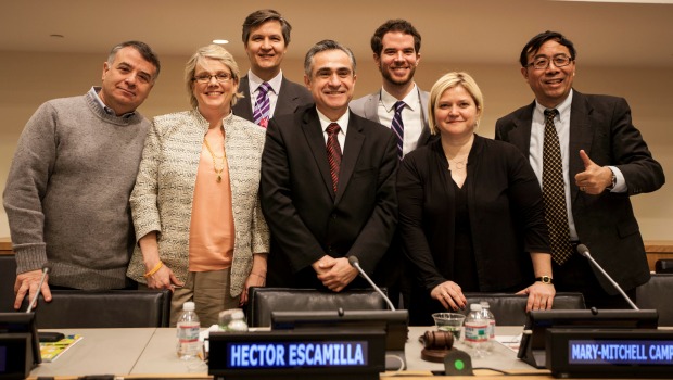 Happiness panel at the United Nations