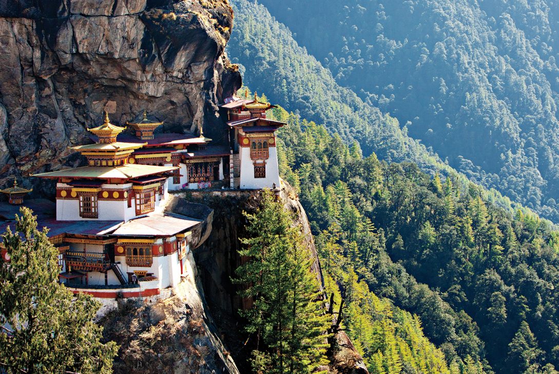A hillside in Bhutan
