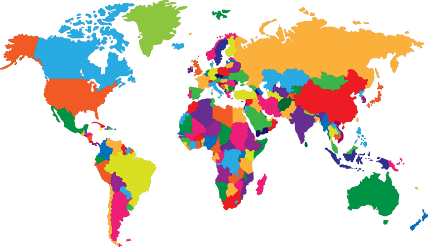 Map of the world.