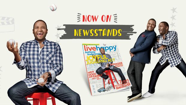 Anthony Anderson on the cover of Live Happy