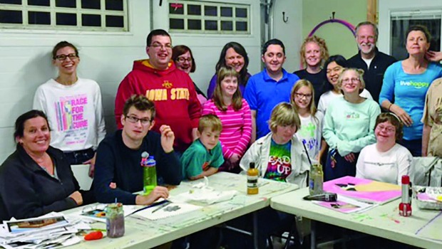 Art class for special needs students