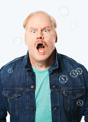 Jim Gaffigan with bubbles