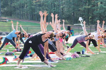 Yoga at camp