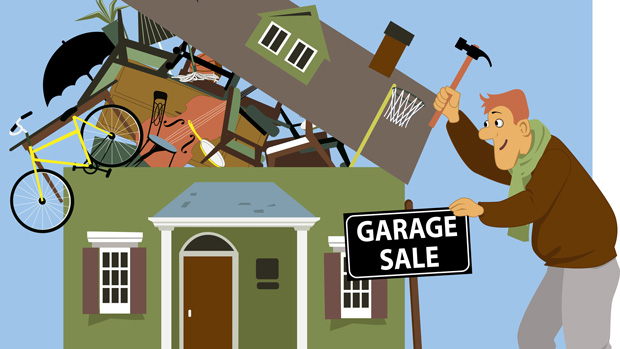 House having garage sale