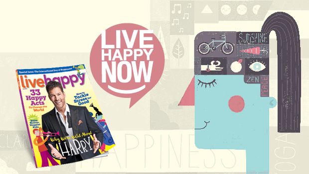 Illustration with Live Happy's latest magazine issue