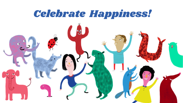 A community celebrating happiness
